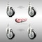 Service Caster 4 Inch 316SS Black Polyurethane Wheel Swivel 1/2 Inch Threaded Stem Caster Set SCC SCC-SS316TS20S414-PPUB-BLK-121315-4 - alternate 4